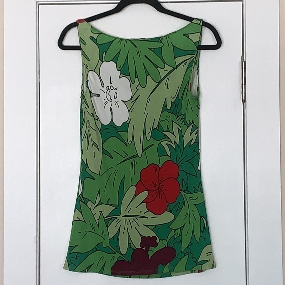 NWT Moschino Tropical Print Cowl Neck Tank Top 8 - Picture 2 of 10